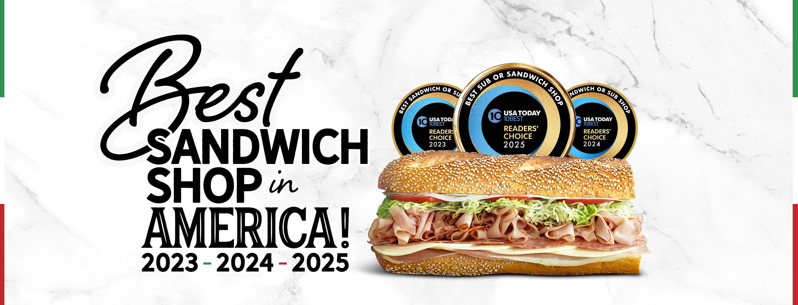 Best Sandwich Shop in America 2025, 2024, 2023 - Voted USA Today