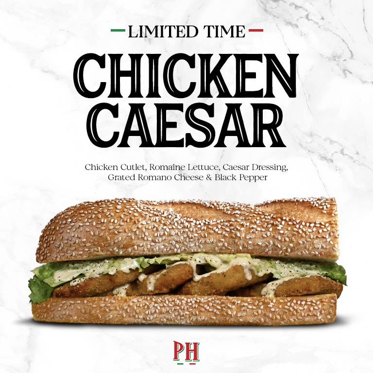 Chicken Caesar now available at PrimoHoagies