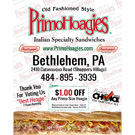 PrimoHoagies Awards 2014 - Bethlehem PA