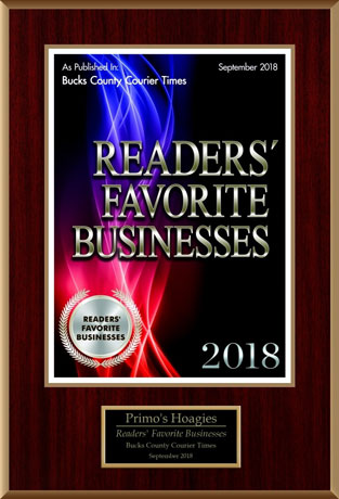 PrimoHoagies Awards 2018 - Readers Favorite Business