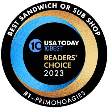 PrimoHoagies Awards 2023 - USA Today 10Best - Best Sandwich/Sub Shop